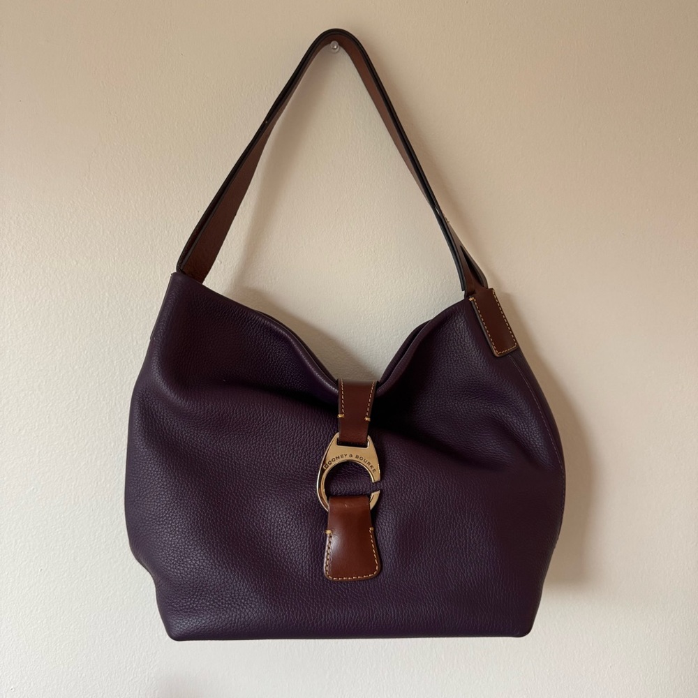 DOONEY & BOURKE Leather PLUM Hobo / Shoulder Bag